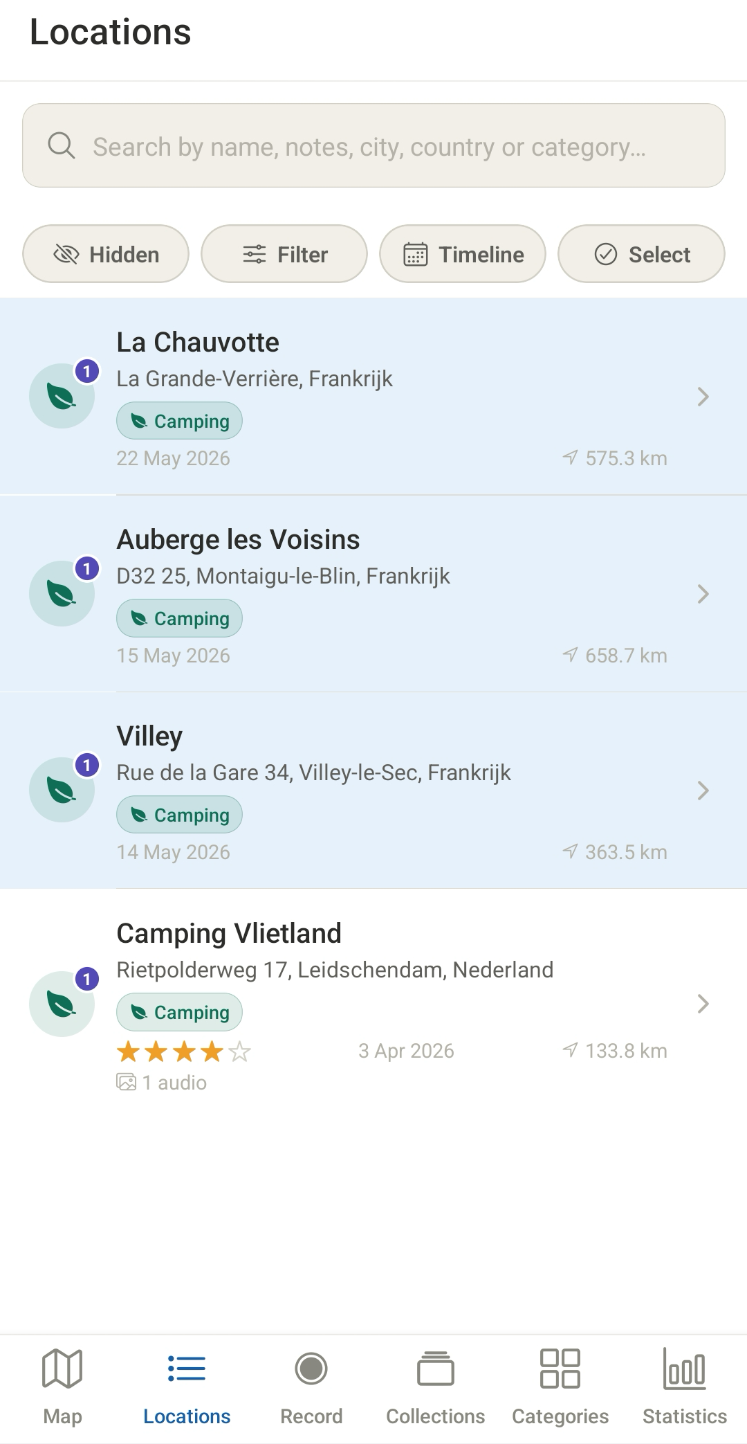 LOCATIONS LIST